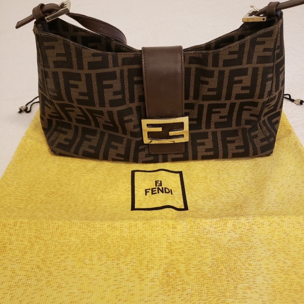 Fendi Brown and Black Shoulder Bag
